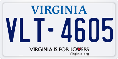 VA license plate VLT4605