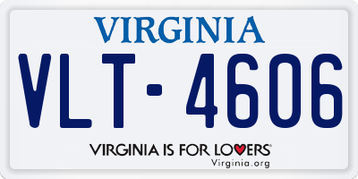 VA license plate VLT4606