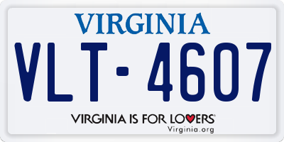 VA license plate VLT4607