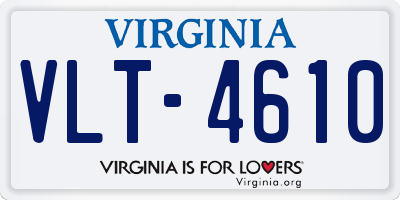 VA license plate VLT4610