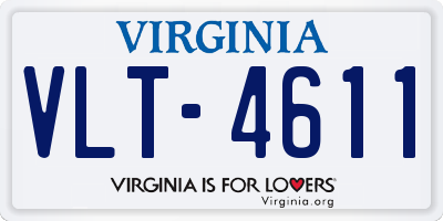 VA license plate VLT4611