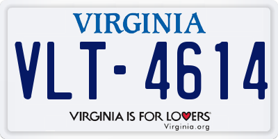 VA license plate VLT4614