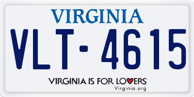 VA license plate VLT4615