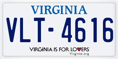 VA license plate VLT4616