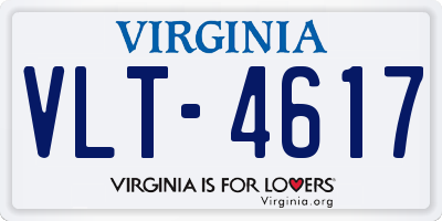 VA license plate VLT4617