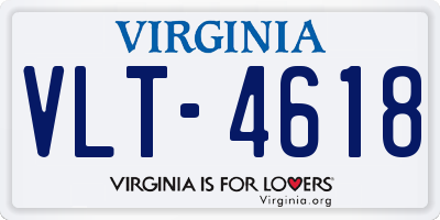 VA license plate VLT4618