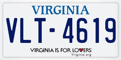 VA license plate VLT4619