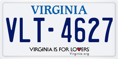 VA license plate VLT4627