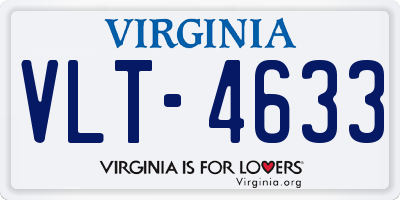 VA license plate VLT4633