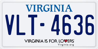 VA license plate VLT4636