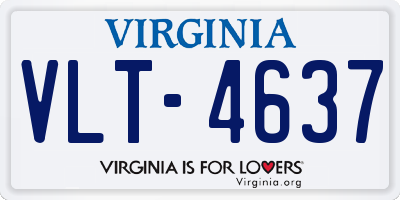 VA license plate VLT4637