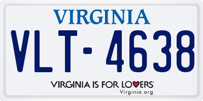 VA license plate VLT4638