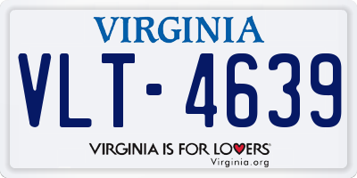 VA license plate VLT4639