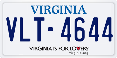 VA license plate VLT4644