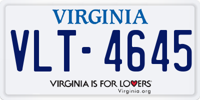 VA license plate VLT4645