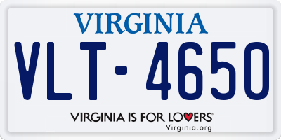 VA license plate VLT4650