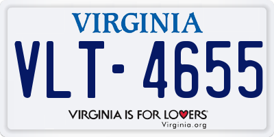 VA license plate VLT4655
