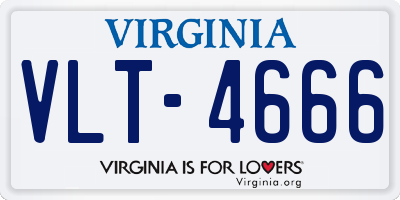 VA license plate VLT4666