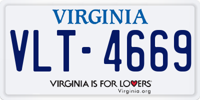 VA license plate VLT4669
