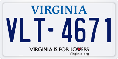 VA license plate VLT4671