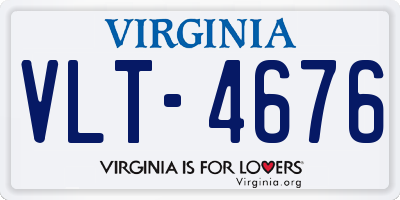 VA license plate VLT4676