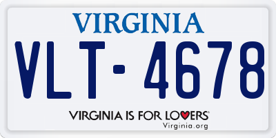 VA license plate VLT4678