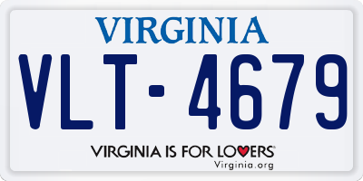 VA license plate VLT4679