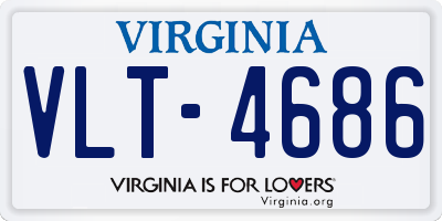 VA license plate VLT4686