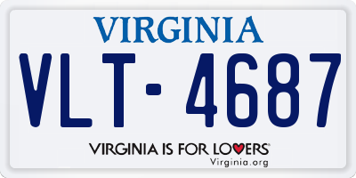 VA license plate VLT4687
