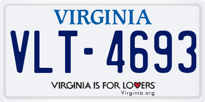 VA license plate VLT4693