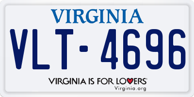 VA license plate VLT4696