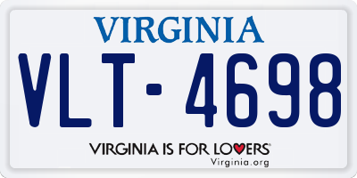 VA license plate VLT4698