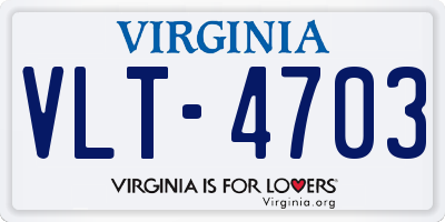 VA license plate VLT4703