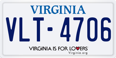 VA license plate VLT4706