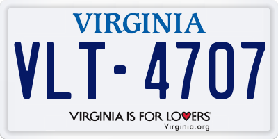 VA license plate VLT4707