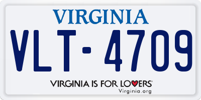 VA license plate VLT4709