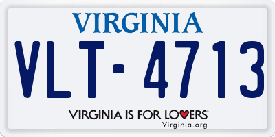 VA license plate VLT4713