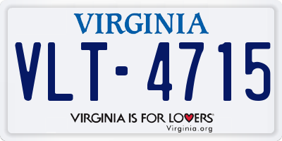 VA license plate VLT4715