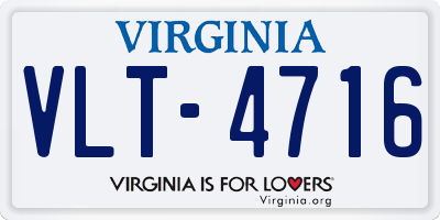 VA license plate VLT4716