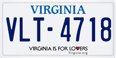 VA license plate VLT4718