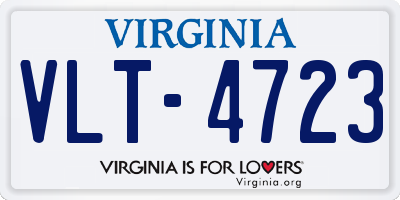VA license plate VLT4723