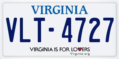 VA license plate VLT4727