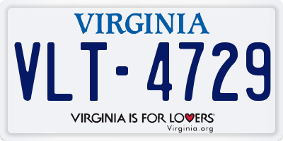 VA license plate VLT4729