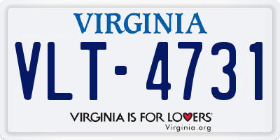 VA license plate VLT4731