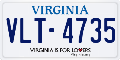 VA license plate VLT4735