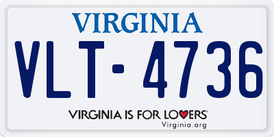 VA license plate VLT4736