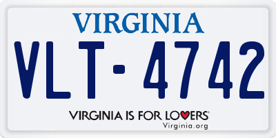 VA license plate VLT4742