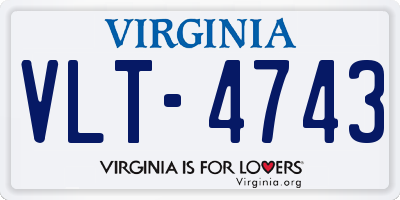 VA license plate VLT4743