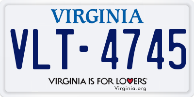 VA license plate VLT4745