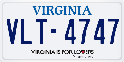 VA license plate VLT4747